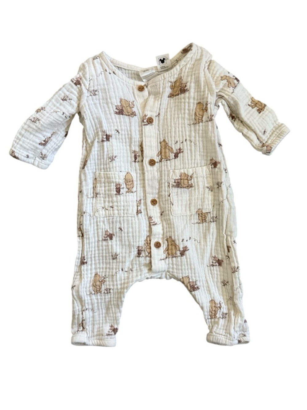 H&M Disney Baby Winnie the Pooh Organic Cotton Gauze Romper | Newborn